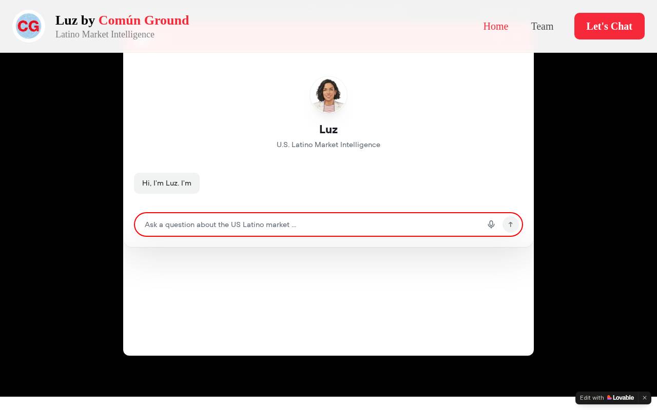 Screenshot of the AI Assistant for Agency Client website